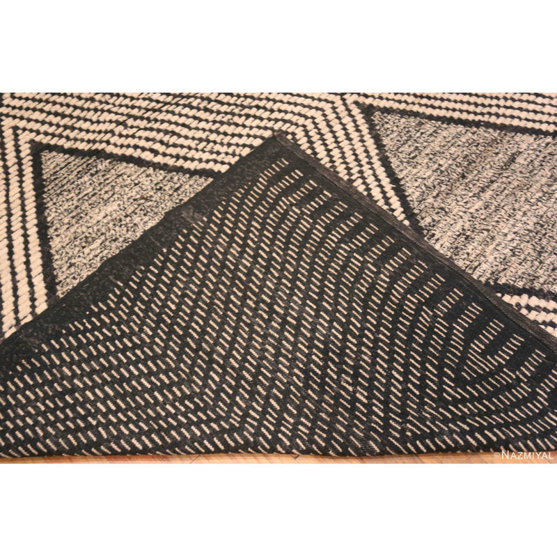 Tapis décoratif moderne luxueux à motif de losanges de conception unique One-of-a-Kind