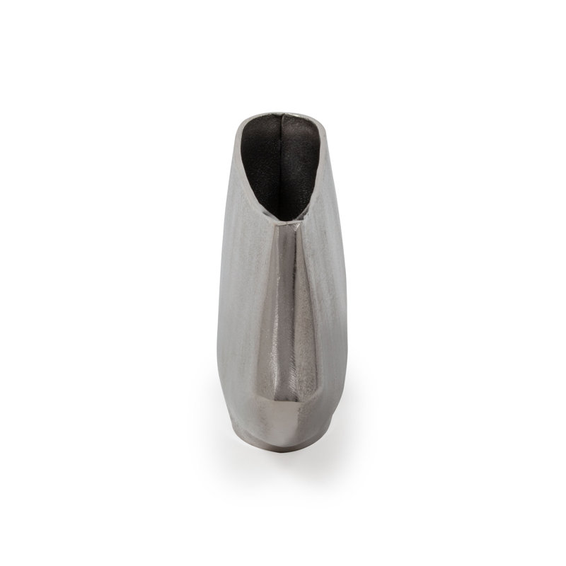 Aris Cast Aluminum Table Vase, 9.5" H x 17" W x 4" D