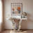 Silver Mirrored Console Table With Curved Legs And Inlaid Crystal-like Stones