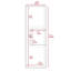 Armoire à pharmacie rectangulaire en chêne clair et blanc à 3 tablettes