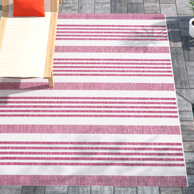 Branksome Performance Striped Indoor/Outdoor Area Rug