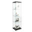 Vitrine en verre avec lumières DEL, armoire antique à assemblage rapide, bibliothèque en verre trempé-1294187281