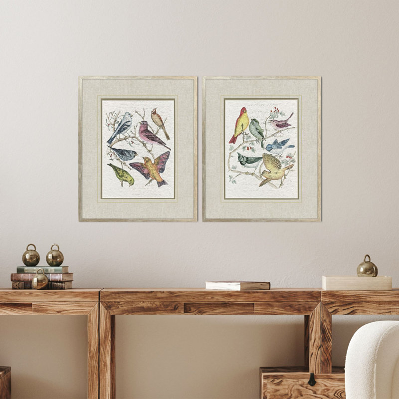 Variété d'oiseau, art encadré