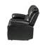 Ensemble de canapé en similicuir noir avec canapé inclinable et accoudoirs 2 pièces