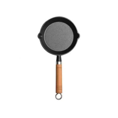 7.9-Inch Cast Iron Skillet Uncoated Durable Pan for Gas Induction
