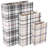 Storage Book Geometric Box With Plaid Inspired Pattern And Paper Detailed Edges
