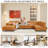 6 - Piece Solid Wood Frame Corduroy Modular Sofa-822271972