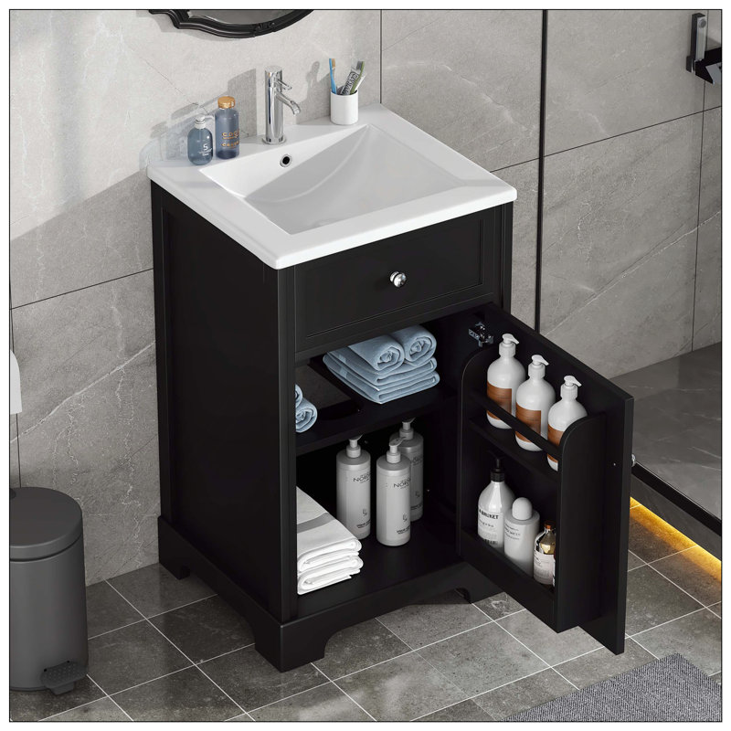 Étagère de rangement pour salle de bain, Black