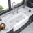 White Farmhouse Sink - 33 Inch White Kitchen Sink Ceramic Arch Edge Apron Front Single Bowl Farm Kitchen Sinks