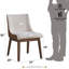 Chaise d'appoint rembourrée blanche et brune Hakon