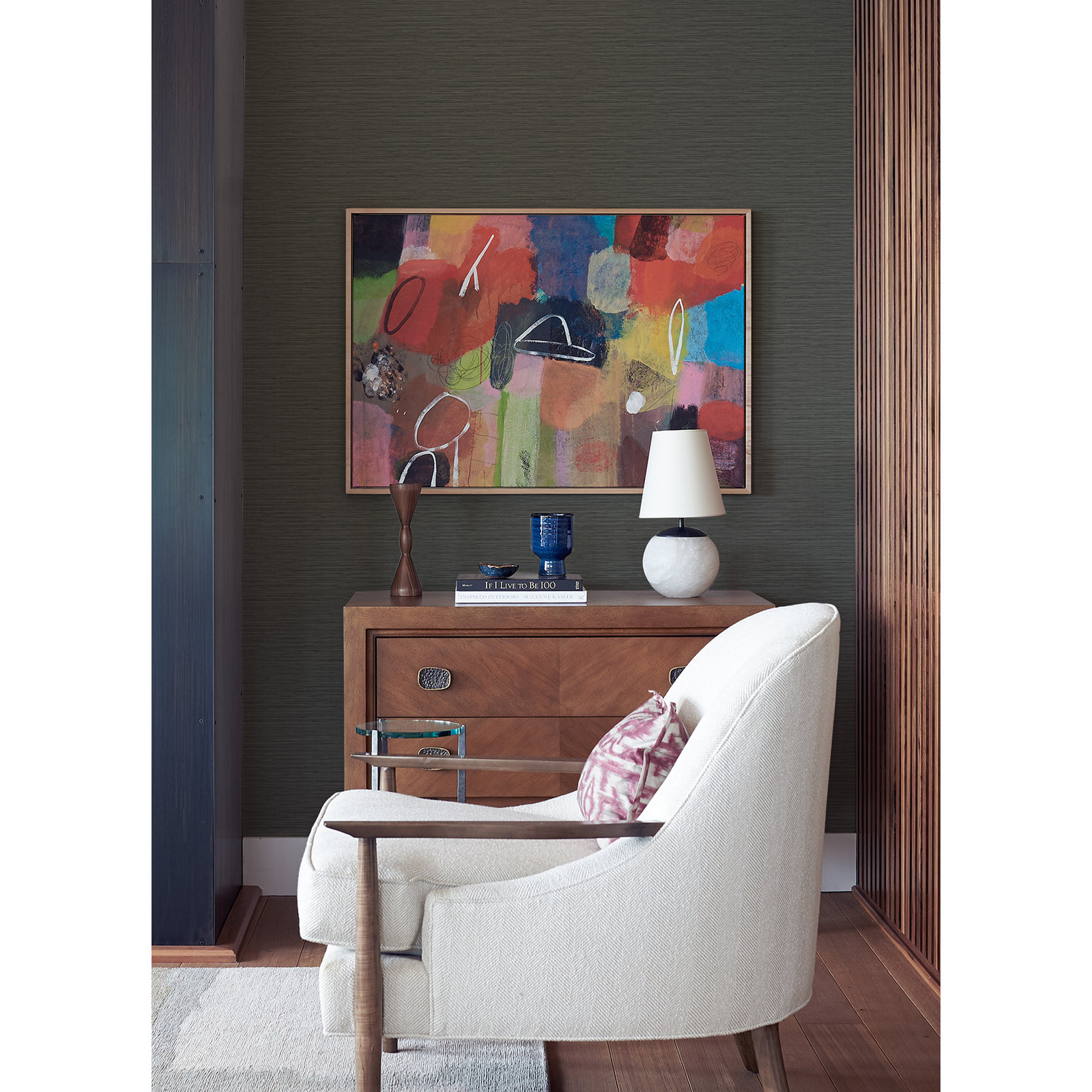 Harwell Unpasted Vinyl Wallpaper Roll, Black