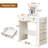 Flip Top Makeup Vanity Desk with LED Lighted Mirror-438408979