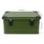 Boîte de rangement verte avec couvercle, 50 litres (13,21 gallons), bac de rangement pour pique-nique, contenant de rangement en alliage d'aluminium pour une utilisation intérieure et extérieure-130837063-130837064