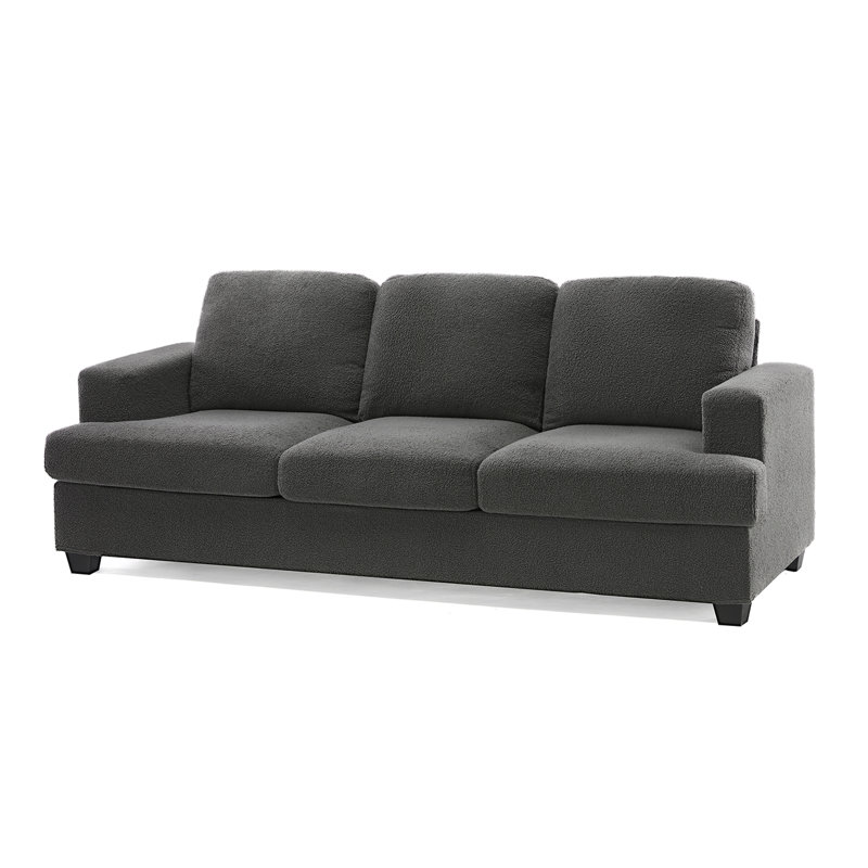 Belosic Upholstered 89'' Sofa, Gray Boucle
