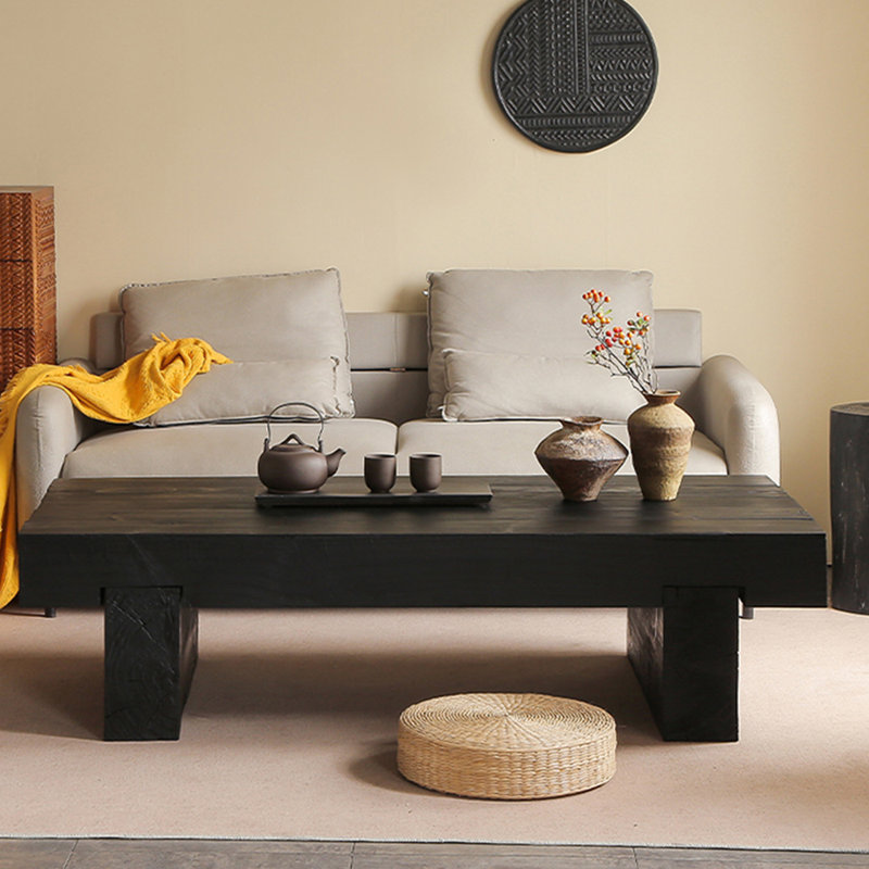Table basse Wabi-sabi, H 15,74 po x l 59,05 po x P 27,55 po