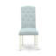 Ensemble de table de salle à manger 9 pièces comprenant une table de salle à manger rectangulaire avec feuille papillon et 8 chaises parsons en tissu bleu bébé, lin blanc-681217971-759407092-681217970