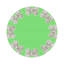 Pearl Bow Vegan Leather Round Pebble Placemat-775304713