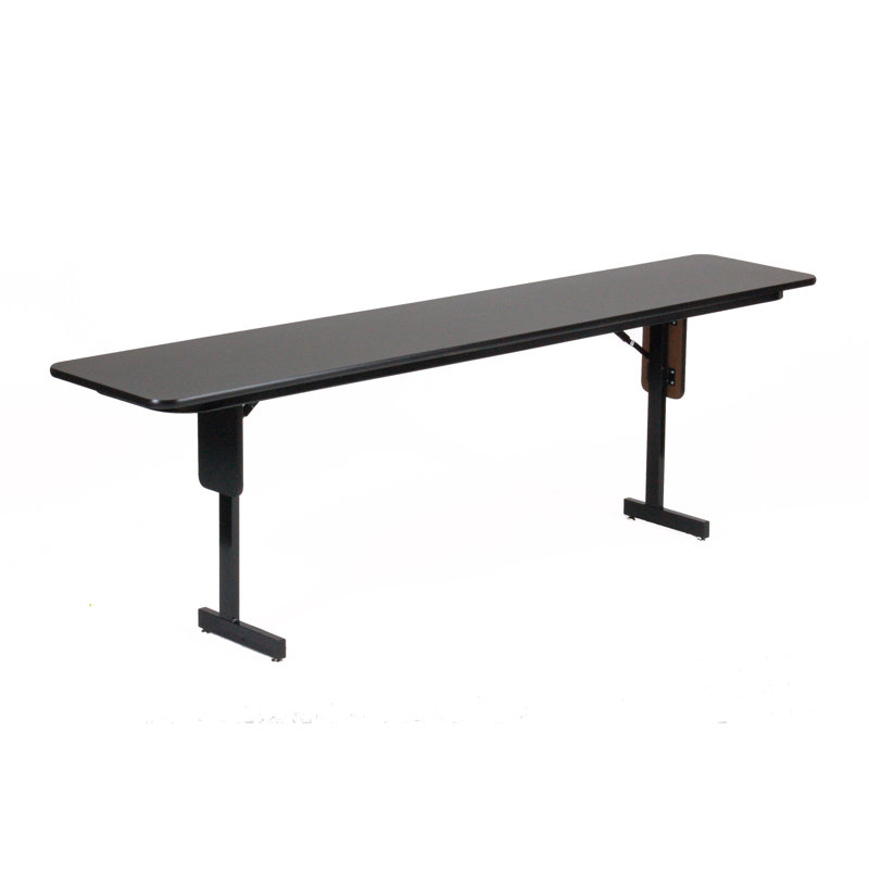 Table pliante rectangulaire 72'', l 96 po x P 18 po, Granite noir