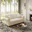 Canapé Chesterfield de 63 po en velours avec garniture cloutée et accoudoirs roulés, canapé de style Mid-Century moderne capitonné, comprenant 2 coussins-305754476