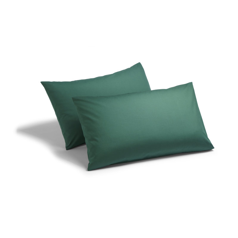 Izyan Cotton Blend Standard Pillow Case, Bottle Green