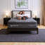 Matelas à ressorts ensachés de 12 po avec mousse à mémoire de forme et noyau enveloppé de mousse, gris-1736645080