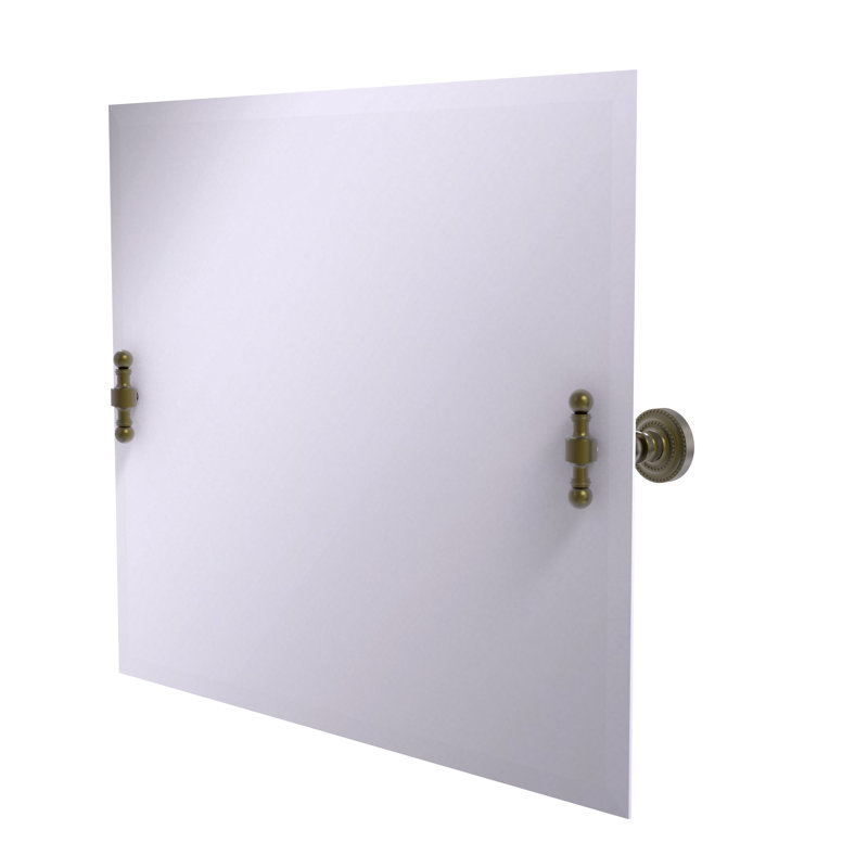 Miroir inclinable rectangulaire Marchmont, Laiton antique, 26" H x 21" H