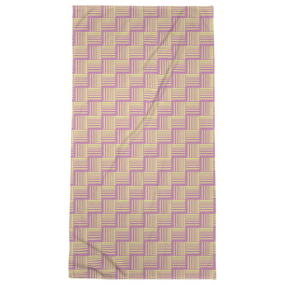 Serviette de plage à rayures tressées classique