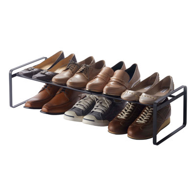 Yamazaki Home Adjustable Shoe Rack, Spacesaving Storage Solution, Steel, Expandable, Stackable