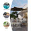 Ensemble de conversation de patio moderne en aluminium 7 pièces avec table basse - Canapé modulaire d'extérieur durable pour balcon, jardin, terrasse, cour, gris-318876825