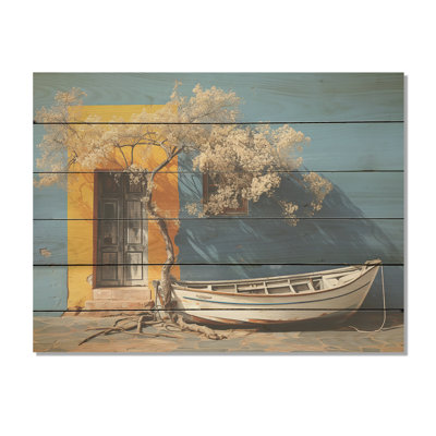 Modern Coastal Photo Scenery - Coastal Windows Wood Wall Art On Natural Pine Wood