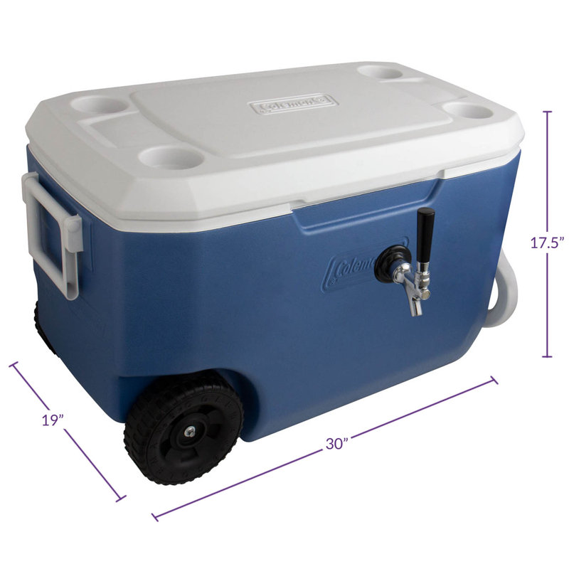 Kegco 2 Cubic Feet Blue Outdoor Single Tap Freestanding Kegerator with
