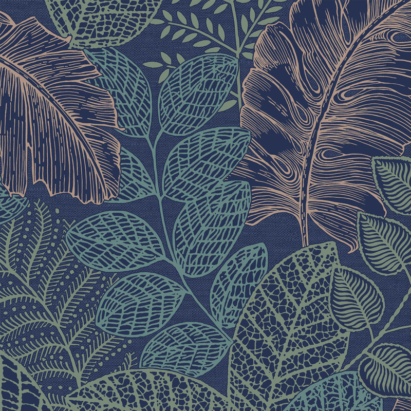 Superfresco Easy Spring 2024 Wallpaper Double Roll, Blue/Copper