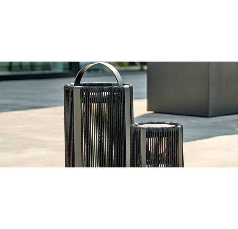 Ropy LED Outdoor Table Lamp, Desert/Sand