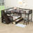Idasia Kids Twin Over Full & Twin 3 Drawers Wooden L-Shaped Bunk Beds with Shelves-1955727947