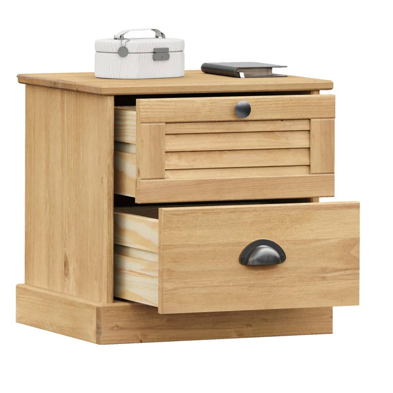 Etting 42cm W Bedside Table, Brown