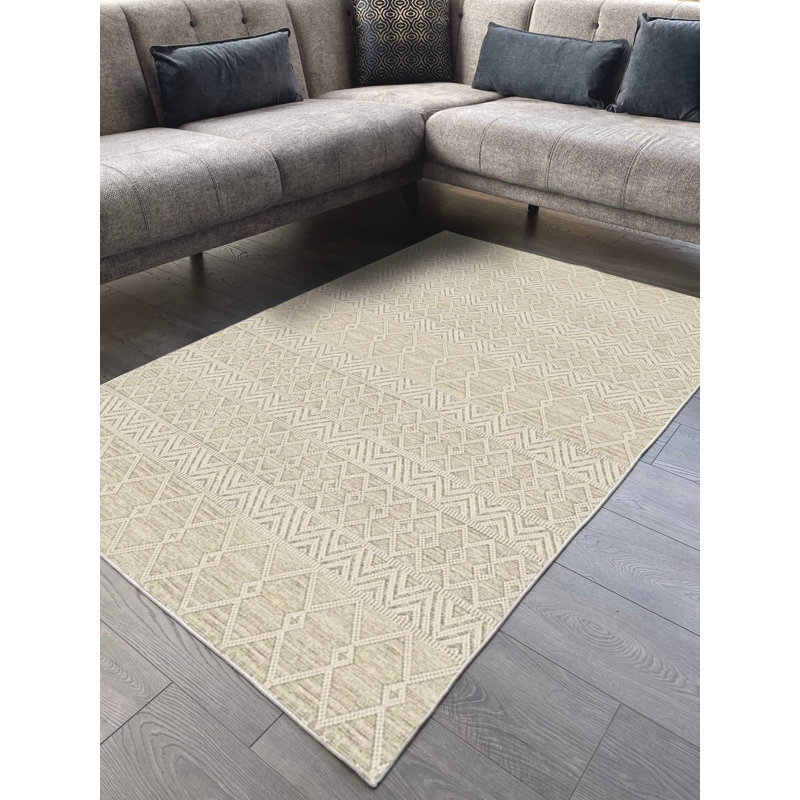 Tapis en coton Kallie, Carré 2 pi 7 po
