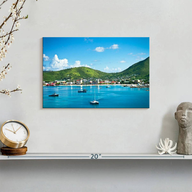 Gillard Scenic, paysage marin de Saint-Martin, H 8 po x l 12 po