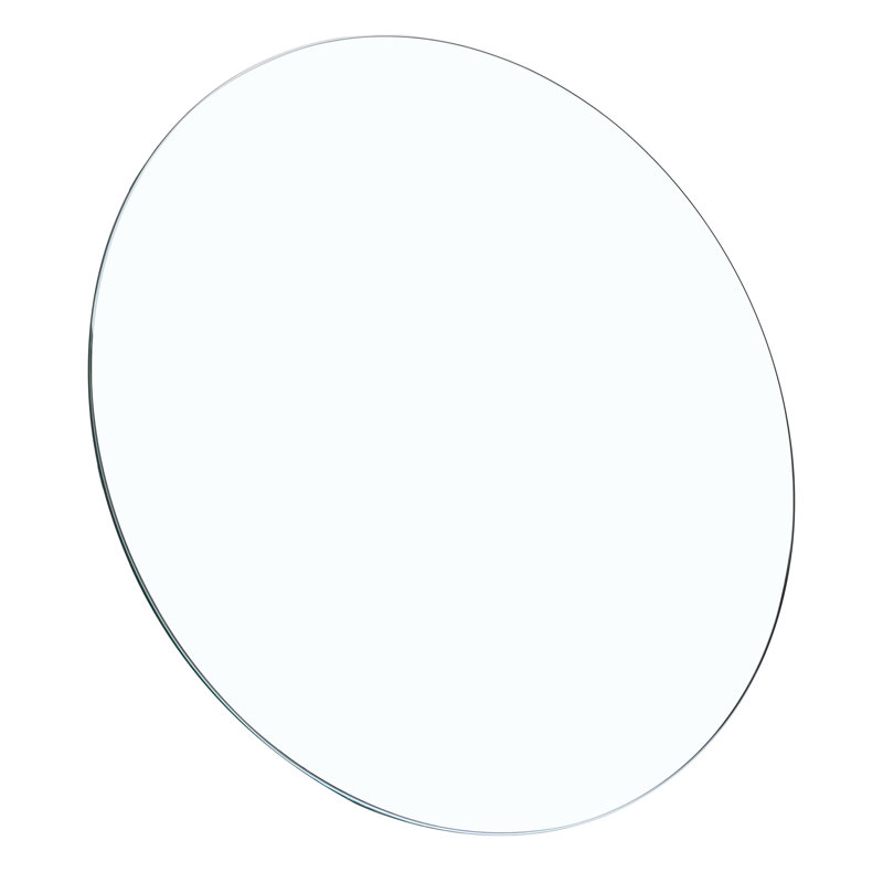 Plateau de table rond en verre trempé de 31,5 pouces de 3/10 d'épaisseur, verre transparent, se brise en petits granules, protection des bords pour supporter 100 lb, bords à finition lisse