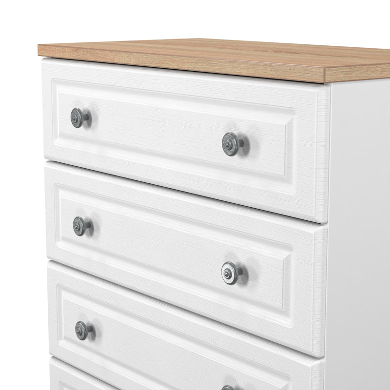 74 cm W Chest of 4 Drawers, White