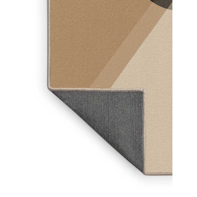 Tapis beige moelleux moelleux à motif éclectique Ristaino, 8 x 12