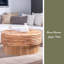 Table basse ronde en bois avec rangement caché - Centre de table rustique moderne 30,3 po pour salon, finition naturelle, couvercle relevable