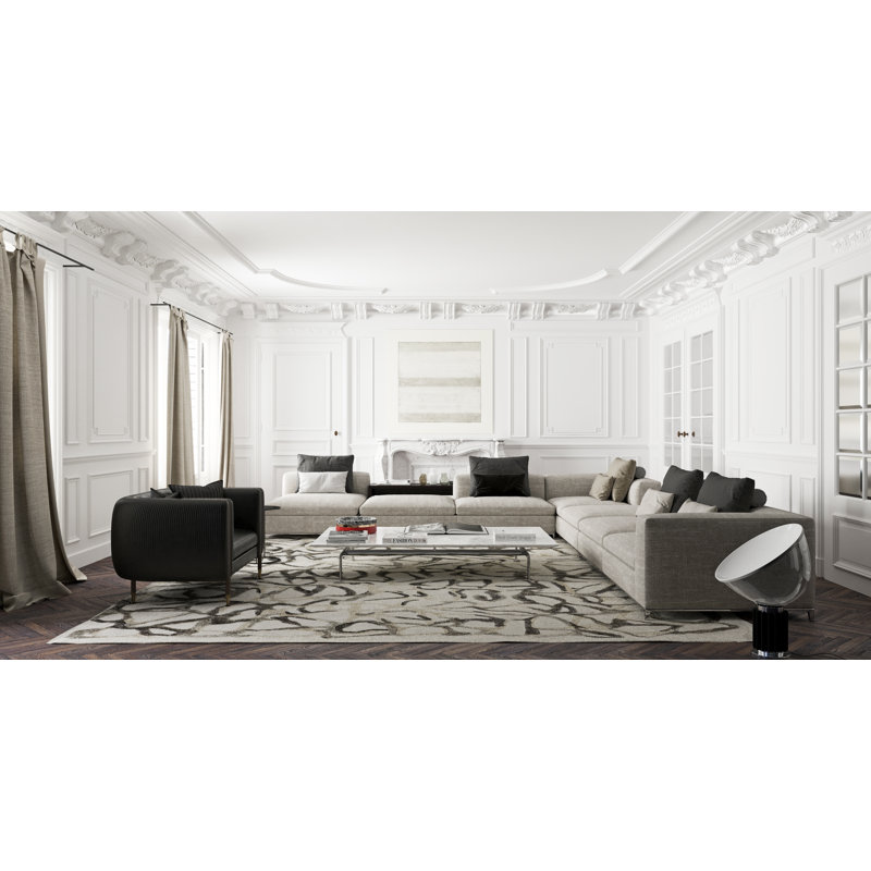 Goudy Abstract Area Rug, Rectangle 10' x 14'