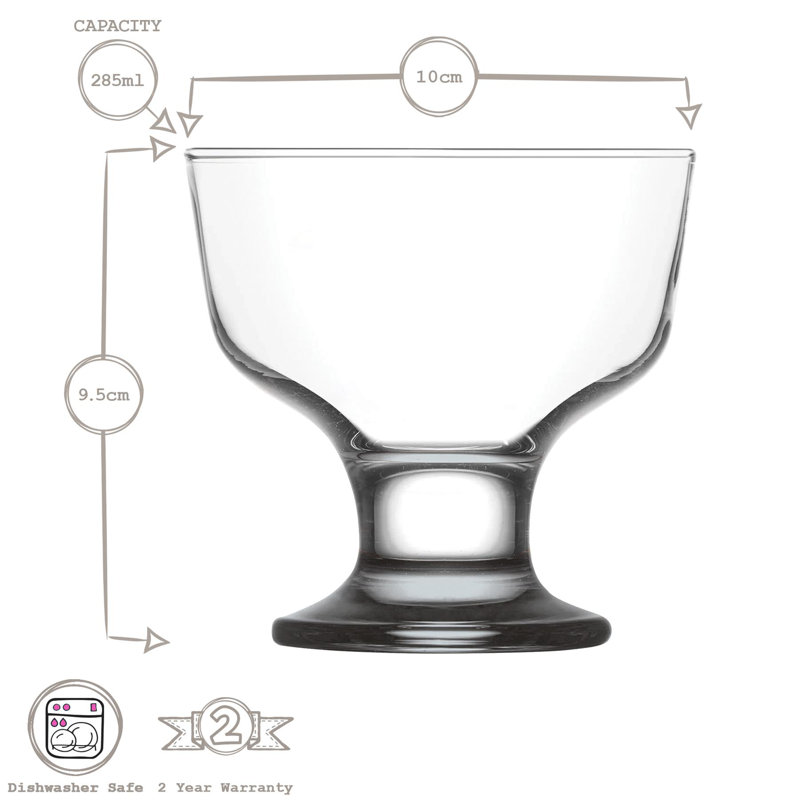 285ml Destina Glass Ice Cream Bowls - By LAV