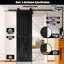 Homacer 96inch high black unassembled & finished x design barn door with single door non-bypass installation hardware kit, interior use only-114502716