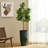 23.5"H Set Of 2 Oversized Gradient Green Faux Ceramic  Tall Plastic Planter-107079648