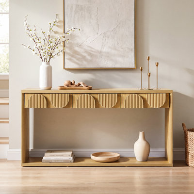 63" Console Table with 3 Drawer