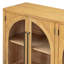 Buffet 4 portes avec rangement et portes vitrées, armoire arquée avec tablettes réglables pour la cuisine, la salle à manger et le salon