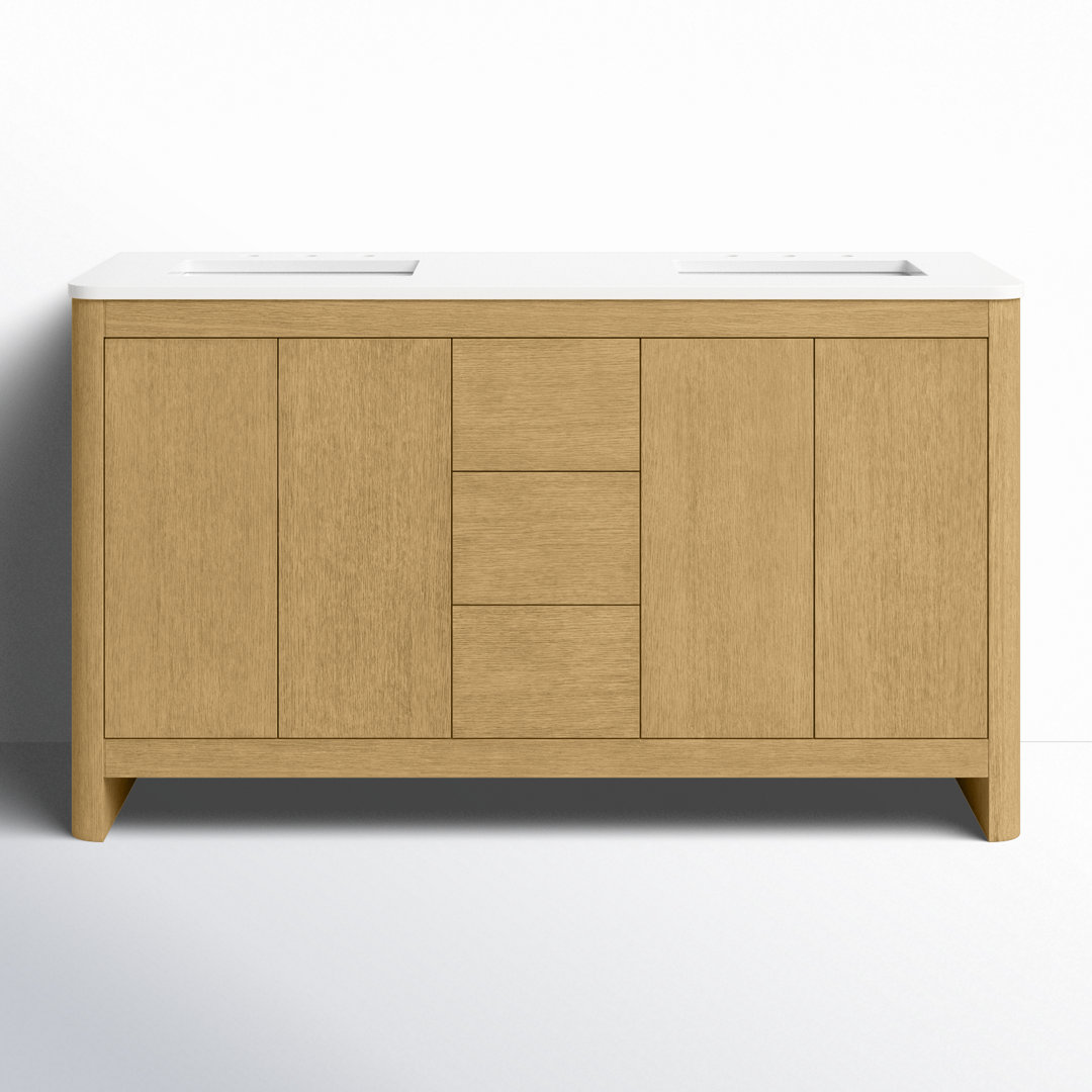 Raye 60'' Double Bathroom Vanity with Quartz Top Joss & Main