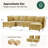 Cheltenham 127"W Modern 6-Piece Extra-Wide Storage Sectional Sofa-943764451