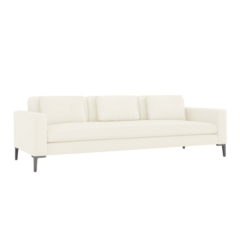 Izzy Upholstered 102'' Sofa, Dune Rayon/Viscose, Pewter